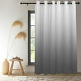 thumbnail image 2 of Gray Ombre Blackout Curtains, Gradient Color Thermal Insulated Window Curtain For Living Room, Polyester Grommet Top Window Drapes For Bedroom 26"W x 63"L (Pack of 2), 2 of 6