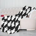 thumbnail image 5 of MeitianfacaiHome Halloween Throw Blanket Spooky Ghost Throw Blanket Halloween Lightweight Fuzzy Cozy Soft Plush Fleece Blankets and Throws Couch Sofa Bed Decorative Print Blanket, 5 of 6
