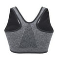 thumbnail image 3 of Women's Zip Front Sports Bra Wireless Bra Active Yoga Tank Top Racerback Sports Bra, 3 of 6