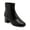 Black, variant on Womens Karen Leather Side Zip Ankle Boots