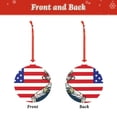 thumbnail image 2 of Naloa American Astronaut Runs Forward Acrylic Santa Tree Decorations Christmas Hanging Pendant for Christmas Winter New Year Party Hanging Decorations-Round Shape, 2 of 7