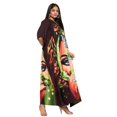 thumbnail image 4 of Oussum Dark Brown Tribal Plus Size Polyester Long Kaftan Dresses for Women, 4 of 8