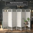 thumbnail image 2 of Red Lantern 5 1/2 ft. Tall Fiber Weave Room Divider - White - 6 Panel, 2 of 6