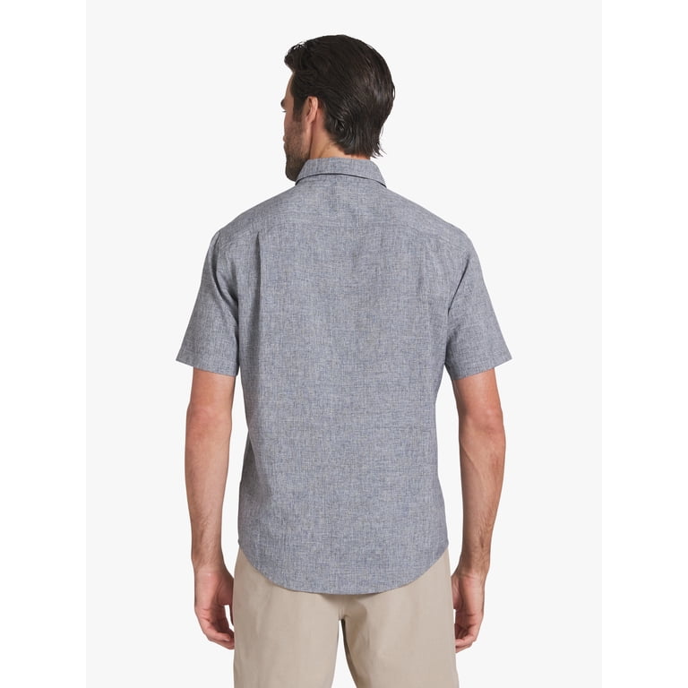 Chaps Men's Tech Chambray Short Sleeve Shirt photo 7