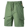 thumbnail image 1 of AMERTEER Mens Cargo Short Lightweight Ripstop Stretch Slim-Fit Flat-Front Comfort Draw-string Authentics Classic Outdoor Shorts with Side Pockets S-2XL Khaki, 1 of 6