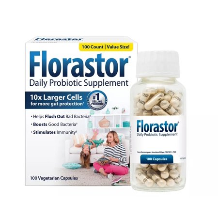 Florastor Probiotic 250mg, 100 Capsule Box