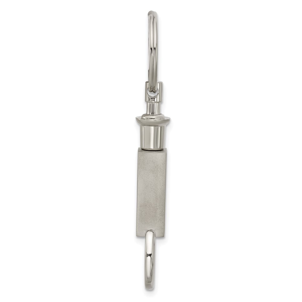 Silver-plated Valet Key Ring