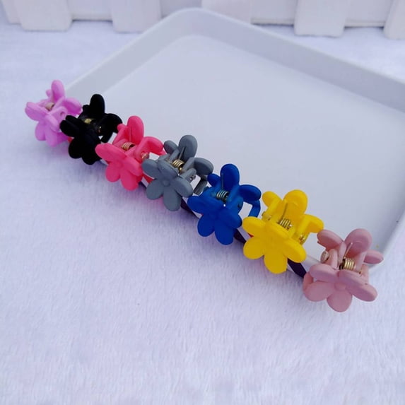 Child headwear hair accessories5PCS Baby Girls Small Hair Claw Cute Candy Color Flower Hair Jaw Clip Children Mini Hairpin