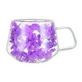 thumbnail image 6 of Shoreew 200ML Clear Glass Mug Double Wall Insulated Cup with Handle Aesthetic Dehydrated Flower Design Heat Preserving Tumbler for Coffee Tea, 6 of 6
