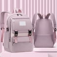 thumbnail image 2 of UJNDER Lightweight Casual Backpack for Elementary Students Comfortable Double Shoulder Daypack for Boys and Girls Daily Use Kids School Backpack,02_Pink,Mid, 2 of 4