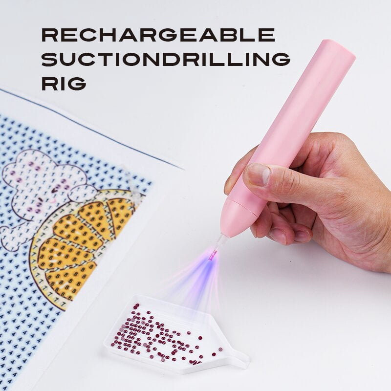Diamond Painting Pen, Vacuum Diamond Art Pen no Wax Needed, Cordless & Quiet, Rechargeable Battery, Lightweight Design, Diamond Art Accessories for Adults, Gift for Diamond Art Fan, Blue