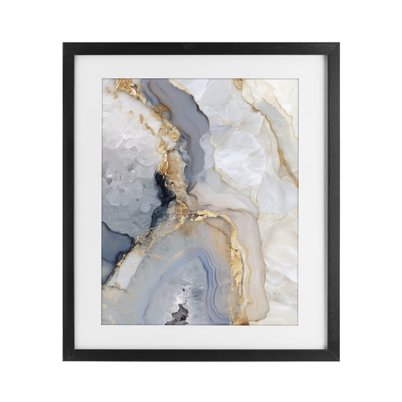 Stupell Industries Art Deco Midnight Ore Crystals Black Framed Print Under Glass, 17 x 21, by Svetlana Aleynikova