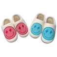 thumbnail image 7 of Patrok Smiley Face Slippers, Adult & Child, Slides, Slip Resistant, Slide-On House Shoes, Light Blue (US Womens 7 / Mens 5.5), 7 of 7