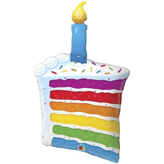 Burton & Burton 42" Rainbow Cake & Balloon
