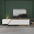thumbnail image 3 of Zonas 71'' Modern TV Stand Console Table Entertainment Center for Up to 65'' TVs White Walnut Finish, 3 of 7