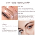 thumbnail image 4 of One Step Eyebrow Stamp Shaping Kit Eyebrow Definer Powder Stamp Makeup 10 Reusable Eyebrow Stencils, Eyebrow Pen Brus Long Lasting Buildable Eyebrow Makeup Tools,Brown, 4 of 5