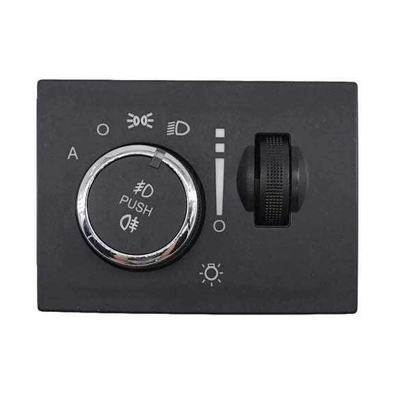 68189156AA Headlight Dimmer Switch, Headlight Switch Button For Jeep Grand Cherokee 2014-2022, Instrument Panel Dimmer Replaces# 68189148AA-black