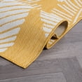 thumbnail image 5 of World Rug Gallery Distressed Palm Leaves Textured Flat Weave Indoor/Outdoor Area Rug - YELLOW 2'x7', 5 of 8