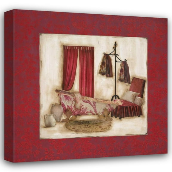Carol Robinson 28x28 Gallery Wrapped Canvas Wall Art Titled - Ruby Romance I