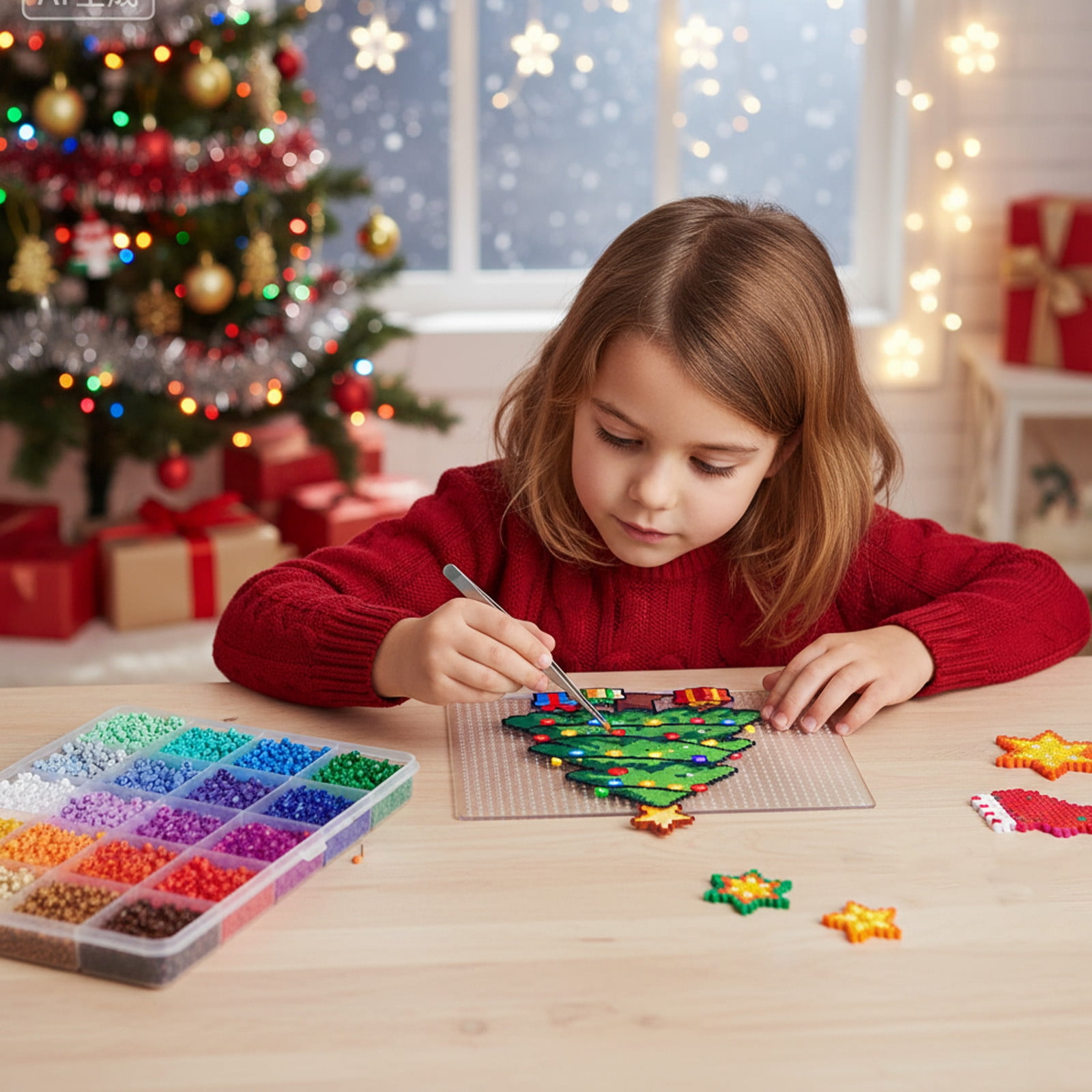 DIY Fuse Beading Kit, Multi-Color Plastic Perler Bead Craft Set, Handmade Art Supplies, for Party Gathering, Holiday Leisure, Birthday Gift, Interactive Craft Activity