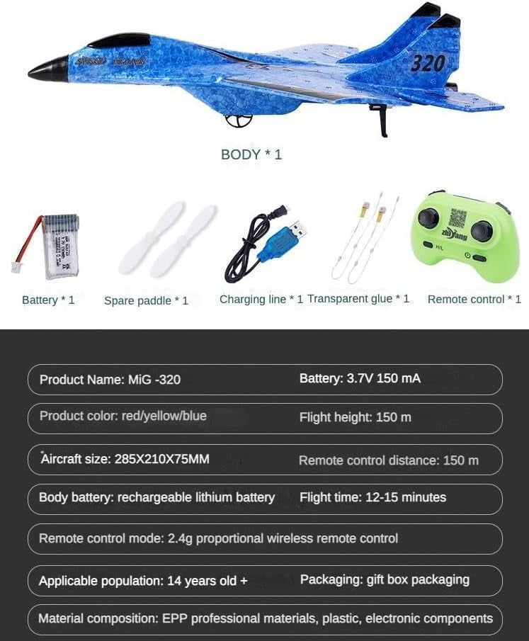 Remote Control Wireless Airplane Toy with Lights, Su-35 Rc Glider 2 Channel 2.4 GHZ Remote Control Planes, Outdoor Foam Rc Aircraft for Hobby Rc Airplanes
