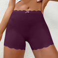 thumbnail image 2 of Sexy Lace Edge Women's Ice Silk Seamless Boyshorts Smooth And Solid Color Panties, 2 of 2