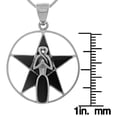 thumbnail image 2 of Jewelry Trends Sterling Silver Goddess Pentacle Pendant Necklace 18" Created Black Onyx, 2 of 3