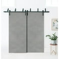 thumbnail image 3 of Sliding Closet Barn Bypass Doors | Planum 0010 Concrete | Sturdy Top Mount 6.6ft Rails Hardware Set | Wood Solid Bedroom Wardrobe Doors -56" x 96" (2* 28x96), 3 of 6