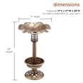 thumbnail image 4 of Alpine Corporation 17" x 29" Plastic Pedestal Birdbath with Planter and LED Light, Bronze, 4 of 12