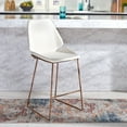 thumbnail image 6 of SAFAVIEH Masami Modern Style Counter Stool, White/Gold (19.8 in. W x 22 in. D x 40 in. H), 6 of 17