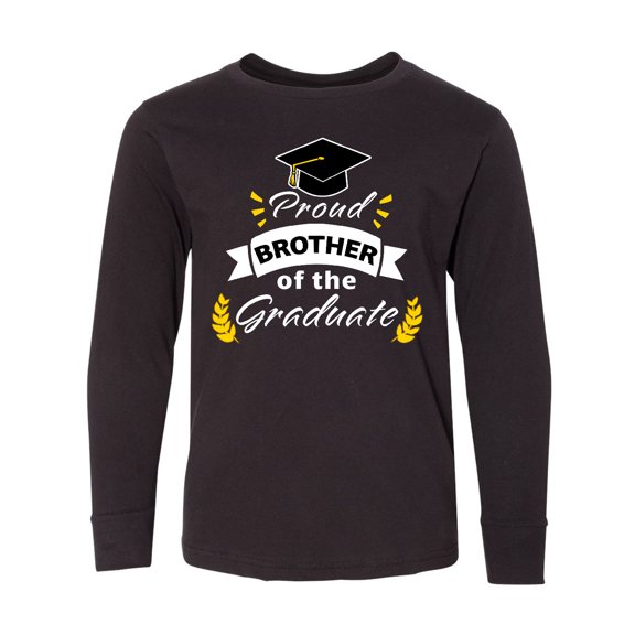 Inktastic Family Graduation-Proud Brother Of The Graduate Long Sleeve Youth T-Shirt