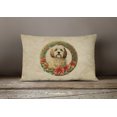 thumbnail image 2 of Havanese Christmas Flowers Throw Pillow 12 in x 16 in, 2 of 4