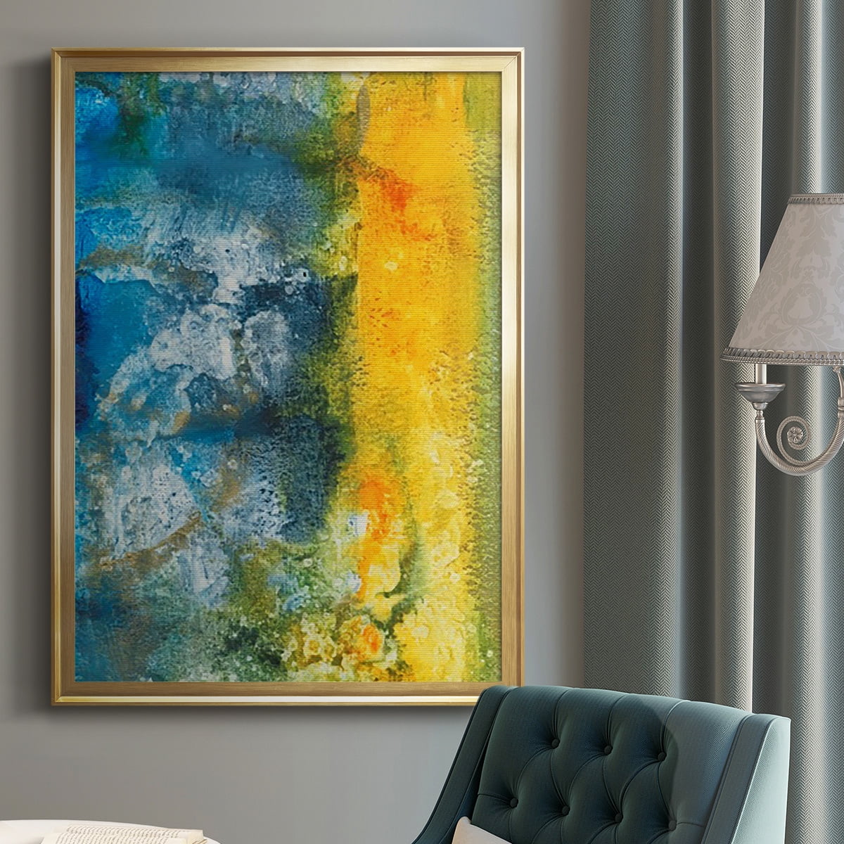 Aquatic Energy II Premium Framed Print, in Gold, Black, or Silver - Ready to Hang