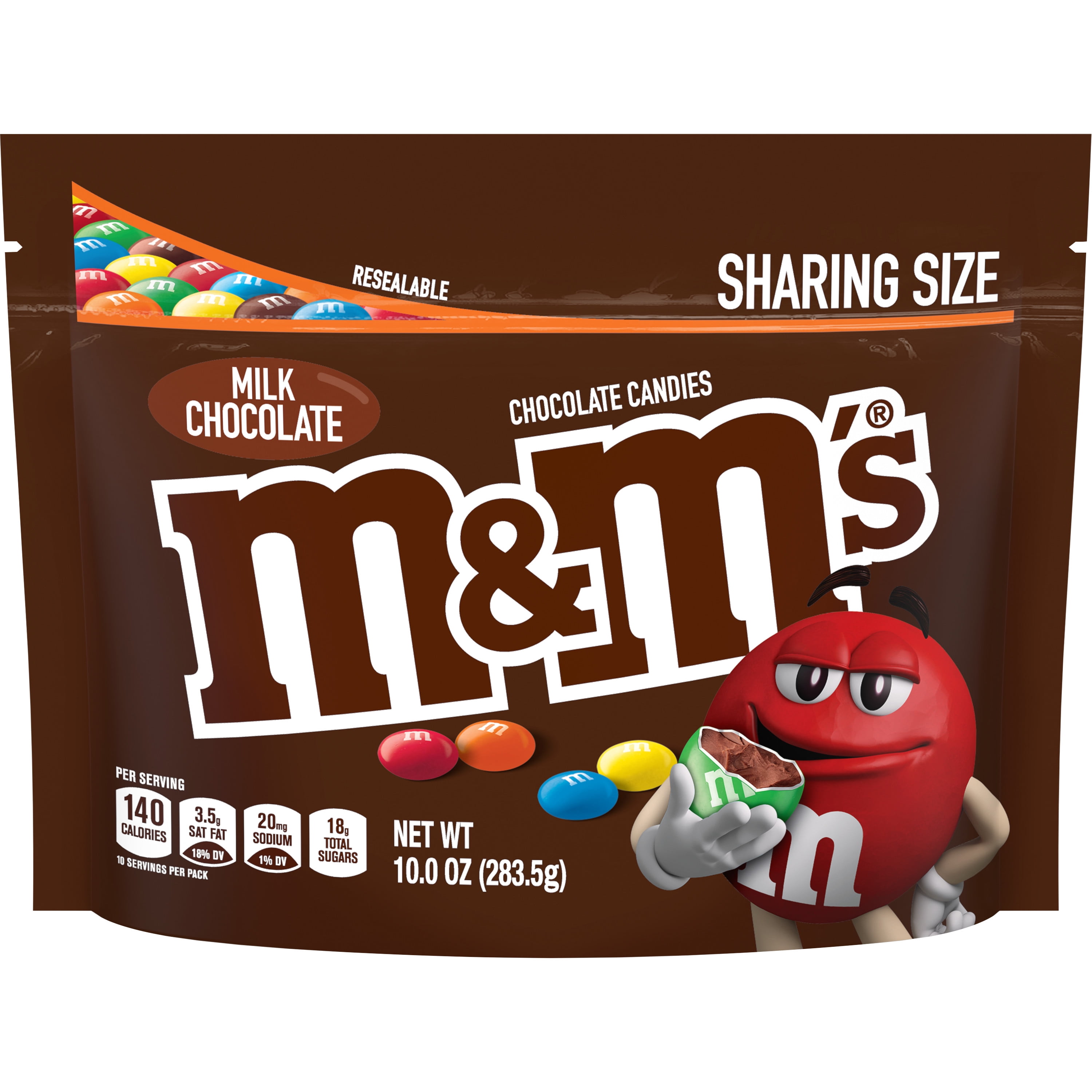 M&M'S Milk Chocolate Snack Mix Sweet & Salty Sharing Size 7.7 Ounce Pouch, Packaged Candy