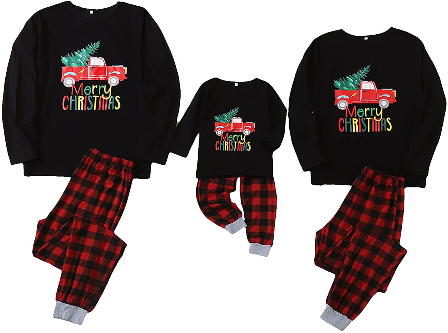 GRNSHTS Christmas Family Matching Pajamas PJs Set Dad Mum Kids Baby ...