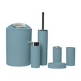 thumbnail image 3 of Juego de 6 piezas para baño: jabonera, portacepillos, vaso para enjuague bucal y papelera. Morandi Azul, 3 of 9
