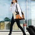 thumbnail image 5 of FORMRS Canvas Laptop Tote Bag for Women with 15.6" Computer Compartments Shoulder Handbag, Black Cat Orange Ball, 5 of 7