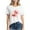 White A, variant on Zunfeo Summer Cotton Tops for Women 2025 Short Sleeve Floral Tops Casual Crew Neck Basic Graphic T Shirts New Arrivals White S