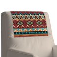thumbnail image 7 of TSOVTHRID Aztec Tribal Geometric Stripe Print Headrest Cover for Recliner Chair, PU Leather Lazy Boy Recliner Headrest Cover, Furniture Head Rest Protector for Sofa, 17x27in, 1 PCS, 7 of 7