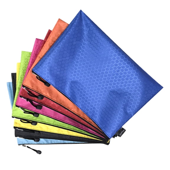 SEWCHICS Oxford Cloth Canvas File Bag with Zipper, Document Organizer, Office Storage, Assorted Colors