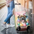 thumbnail image 3 of Happy Easter Boxer with Bunny Ear Headband and Flowers Travel Luggage Cover Boxers Dog Lover Gifts Idea Suitcase Dust Protective Decor - 13001, 3 of 5