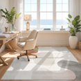 thumbnail image 3 of Design&I 8'x10' Washable Area Rug Extra Large Skid-Resistant Low Profile Beige Cream Abstract Brushstroke Contemporary Neutral Tone Plush for Living Room, Family, 3 of 7