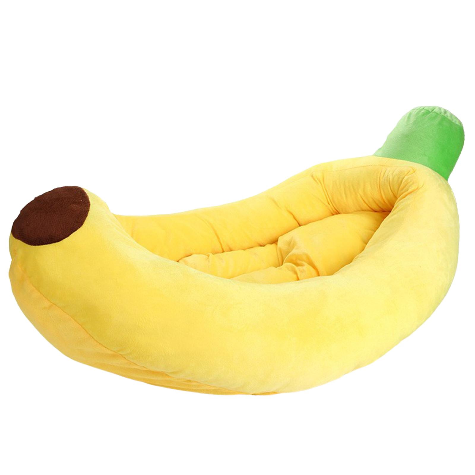 Bvdfgk Dog Bed Pet Animal Bed Banana Shape Detachable All Seasons Breathable Soft L
