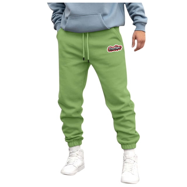 Zszcpp Work Pants Men Running Print Classic Design Sports Long Letter Outerwear Baisc Lounge Trousers Casual Trouser