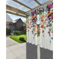 thumbnail image 3 of nqOlkjepod Outdoor Curtains for Patio Waterproof, Flower Leaf Outdoor Privacy Panels Grommet, Spring Weeping Blossom Paintings Watercolor Blackout Outside Curtains for Porch/Cabana 54"x95", 1 Panel, 3 of 8