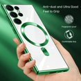 thumbnail image 6 of Designed for Samsung Galaxy S23 Ultra 5G Case Clear Compatible with MagSafe Ultra Shockproof Protective Cell Phone Cases Cover Flexible Covers Soft Edge case for Galaxy S23 Ultra Case-Green, 6 of 14