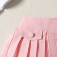 thumbnail image 5 of Coerni Toddler Baby Girl Skirts Outfit Spring Summer Kids Clothes Sleeveless Knit Vest Top + Pleated A Line Skirt Set, 5 of 6