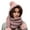 pink, variant on Thicken Knit Ushanka Neck Gaiter Furry Lining Thicken Neck Warmer Knit Scarf for Cold Weather Insulated Hat