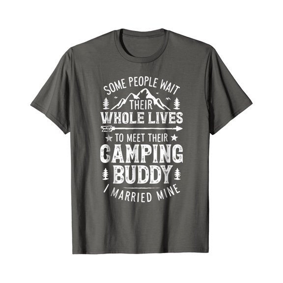Camping Buddy Married Mine Shirt Men Husband Wife Camper Unisex S-5XL Hot Trending Shirt, Vintage Birthday Gift