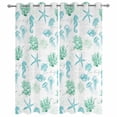 thumbnail image 4 of Outdoor Curtains for Patio Waterproof Teal Green Jellyfish Indoor/Outdoor Curtain Tiebacks Coral Starfish Seahorse Privacy Sun Block Grommet Drapes for Pergolas Gazebo Porch 2 Panel 54x108 Inch, 4 of 9